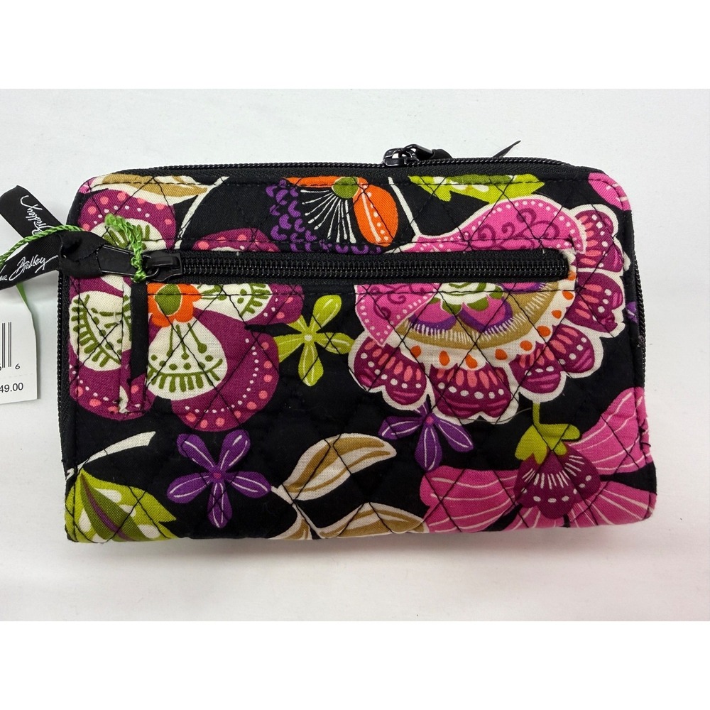 Vera Bradley Pirouette Pink Turnlock Wallet New With Tags FLORAL PINK GORGEOUS! - Picture 4 of 6